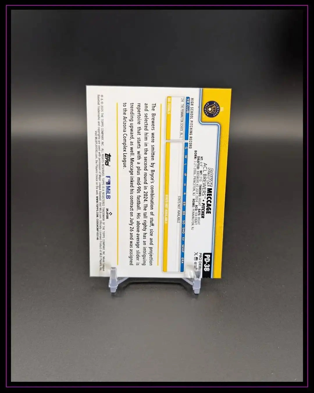 2026 Topps Series 1 #10 Jacob Misiorowski RC