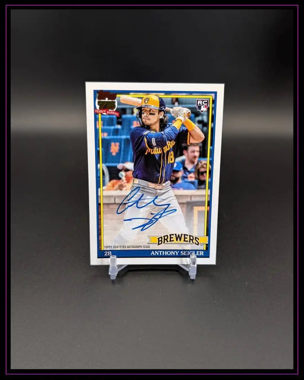 2026 Topps Series 1 #91A-ANT Anthony Seigler 1991 35th Anniversary Auto RC