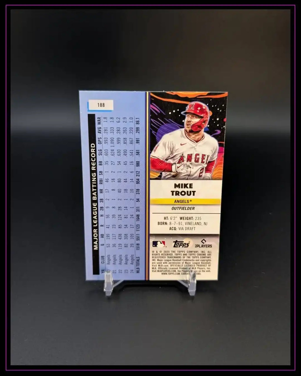 2025 Topps Chrome Cosmic #188 Mike Trout