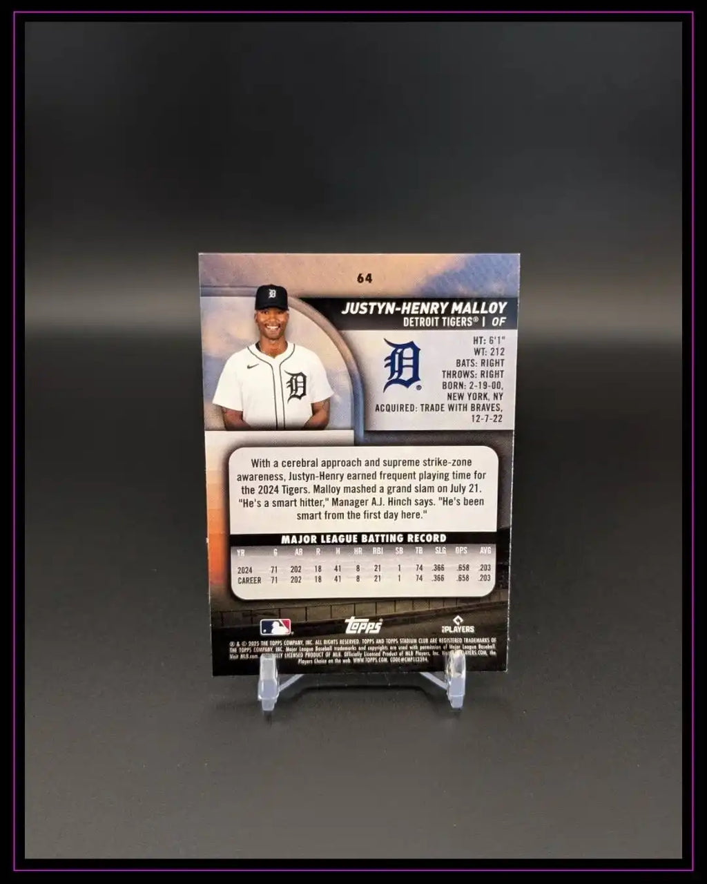 2025 Stadium Club #64 Justyn-Henry Malloy Red Foil RC