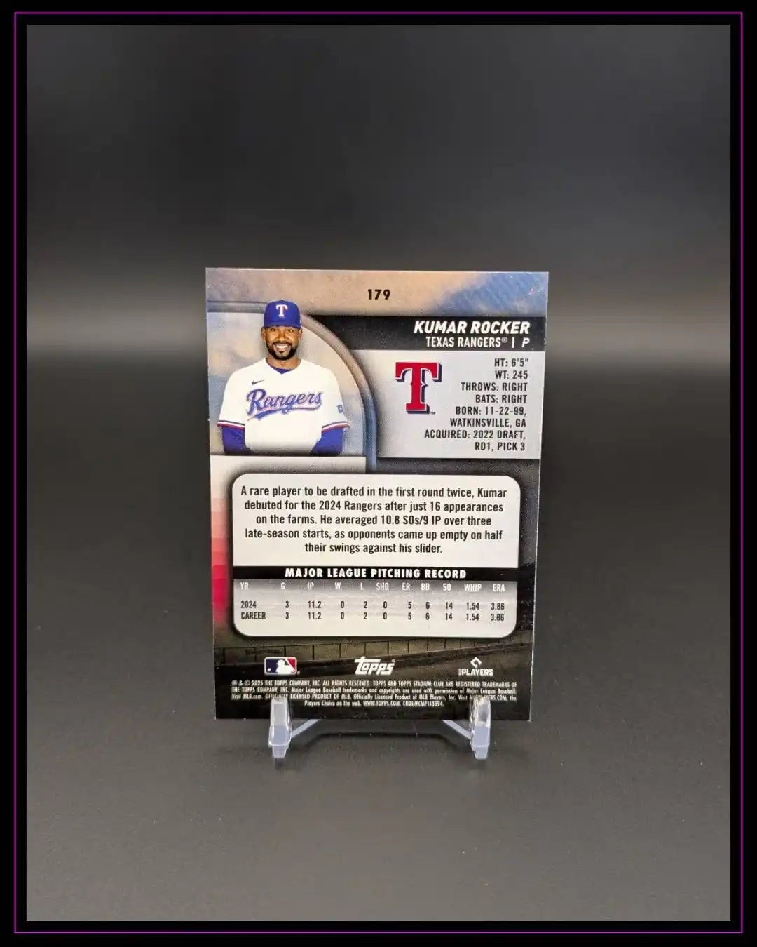 2025 Stadium Club #179 Kumar Rocker Red Foil RC