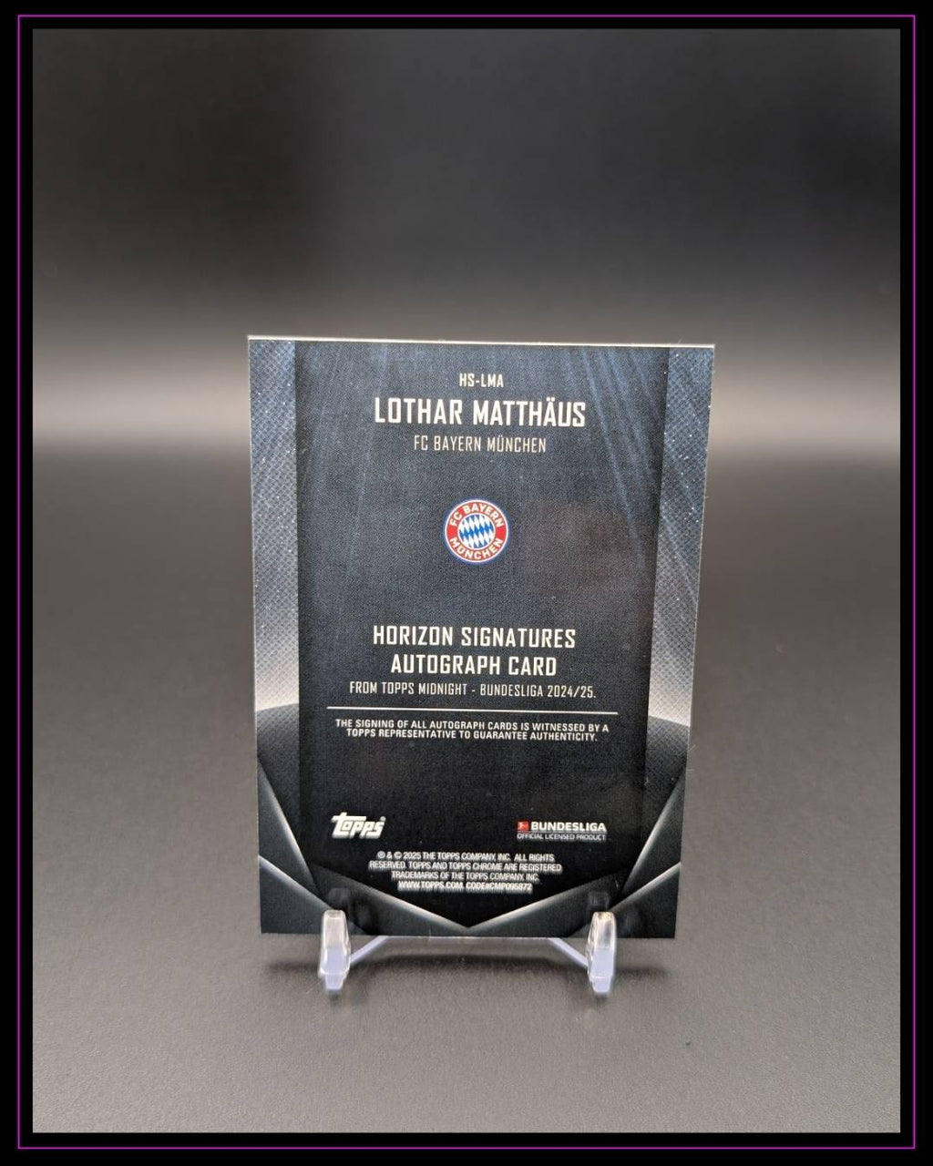 24-25 Topps Midnight Buli Lothar Matthäus Horizon Signatures Moon Beam /49