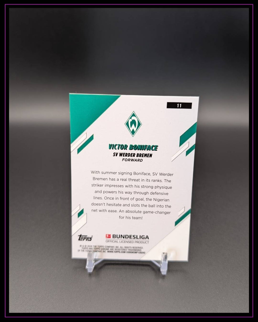 2025-26 Topps Chrome Bundesliga #11 Victor Boniface