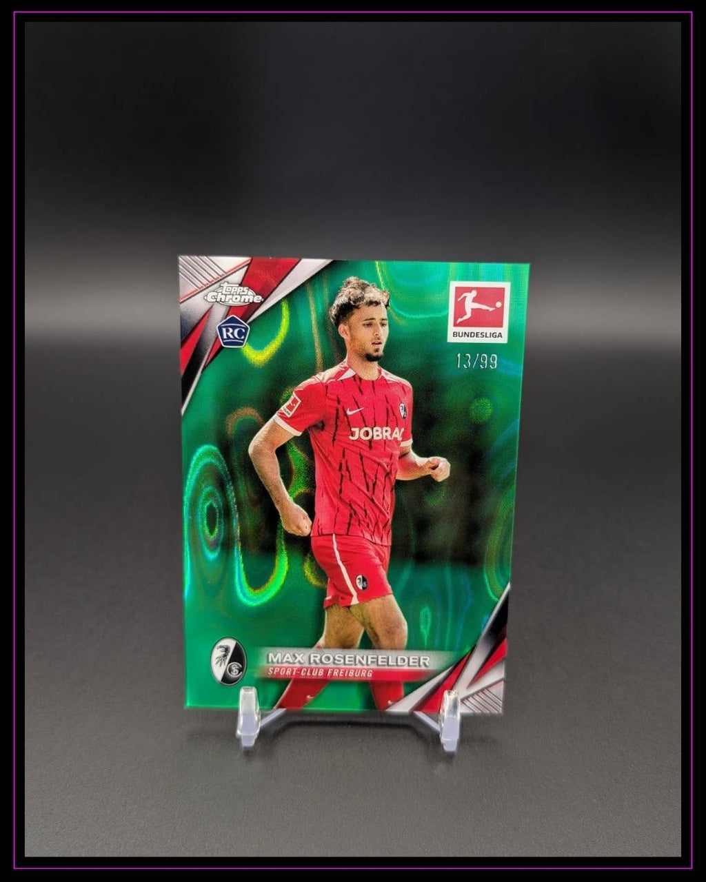 2024-25 Topps Chrome Bundesliga #36 Max Rosenfelder RC Green Lava /99