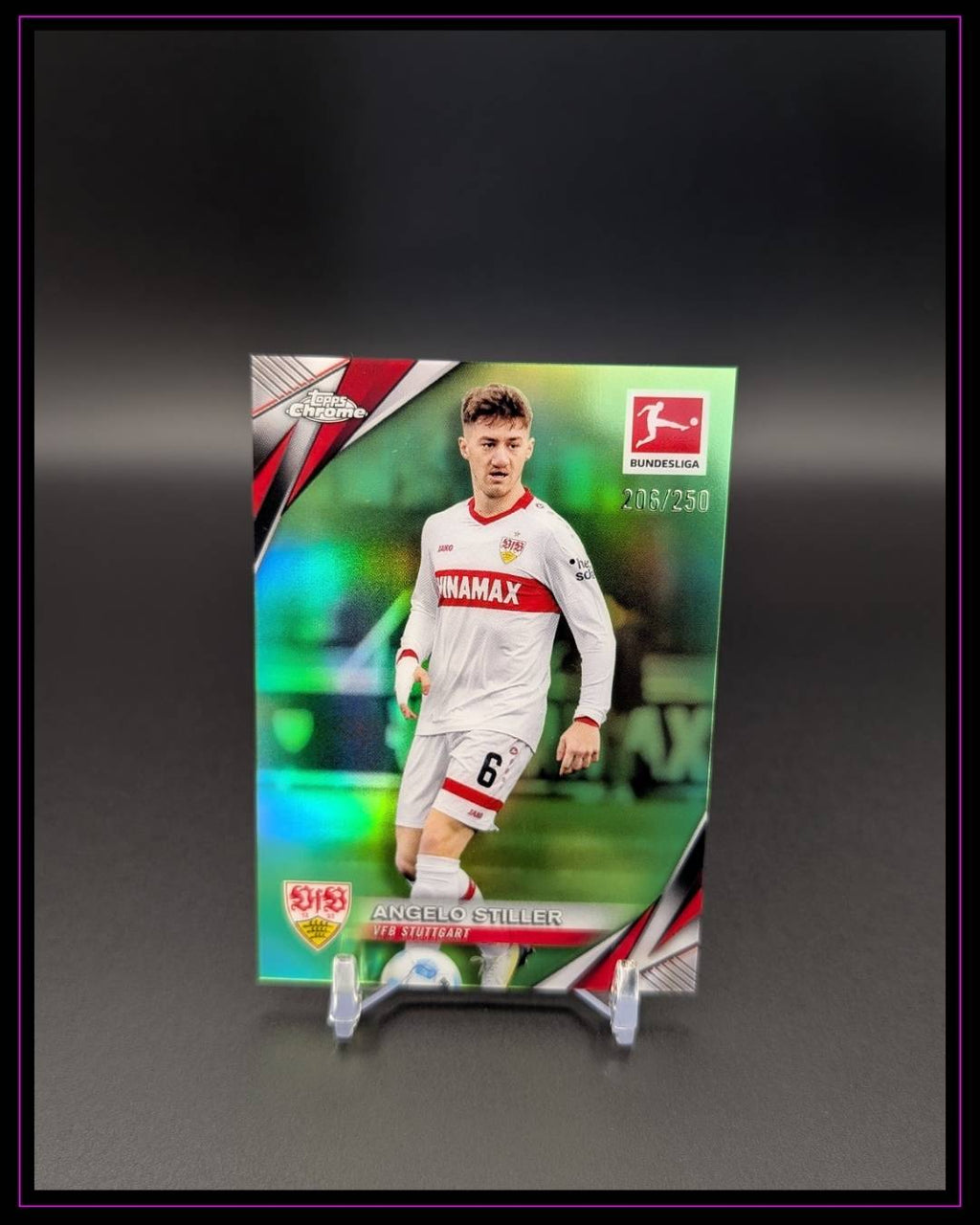 2024-25 Topps Chrome Bundesliga #91 Angelo Stiller Neon Green /250