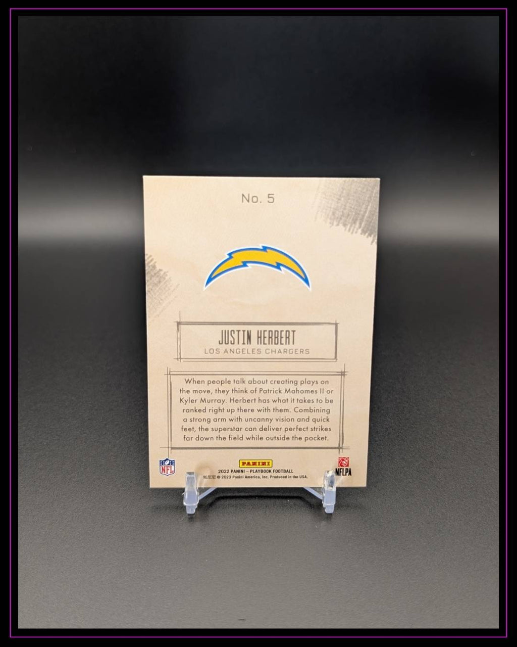2022 Panini Playbook #5 Justin Herbert Sketchbooks