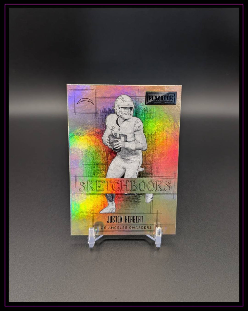 2022 Panini Playbook #5 Justin Herbert Sketchbooks