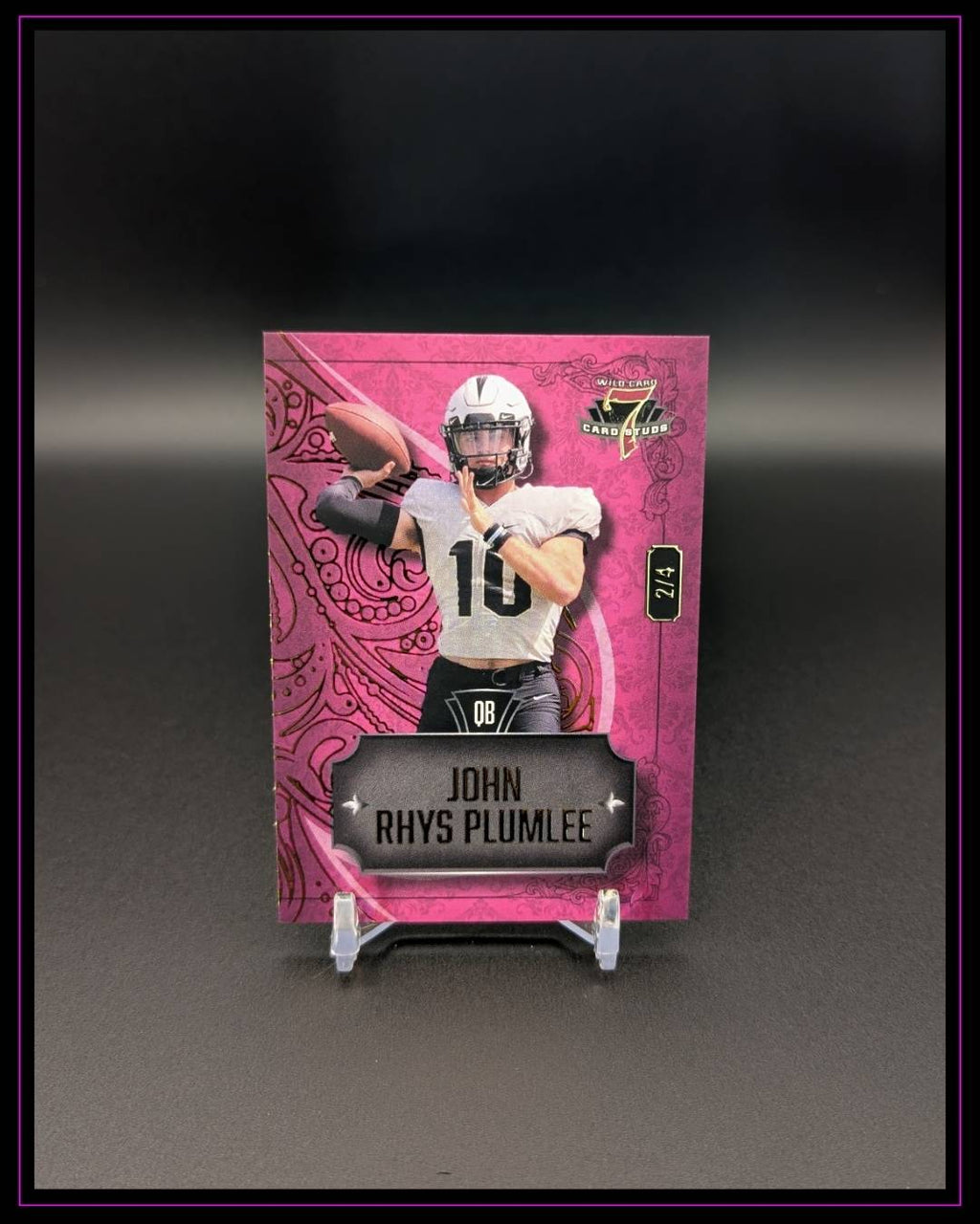 2023 Wild Card 7 Card Studs Left Spade Gold Foil Pink John Rhys Plumlee /4