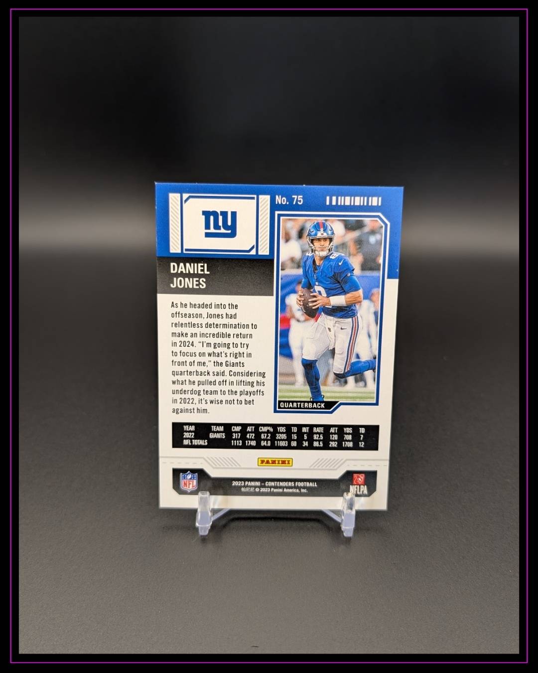 2023 Panini Contenders #75 Daniel Jones