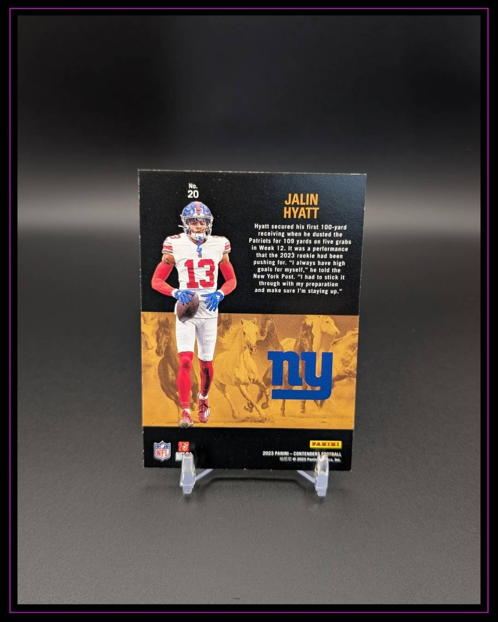 2023 Panini Contenders #20 Jalin Hyatt Rookie Stallions Red