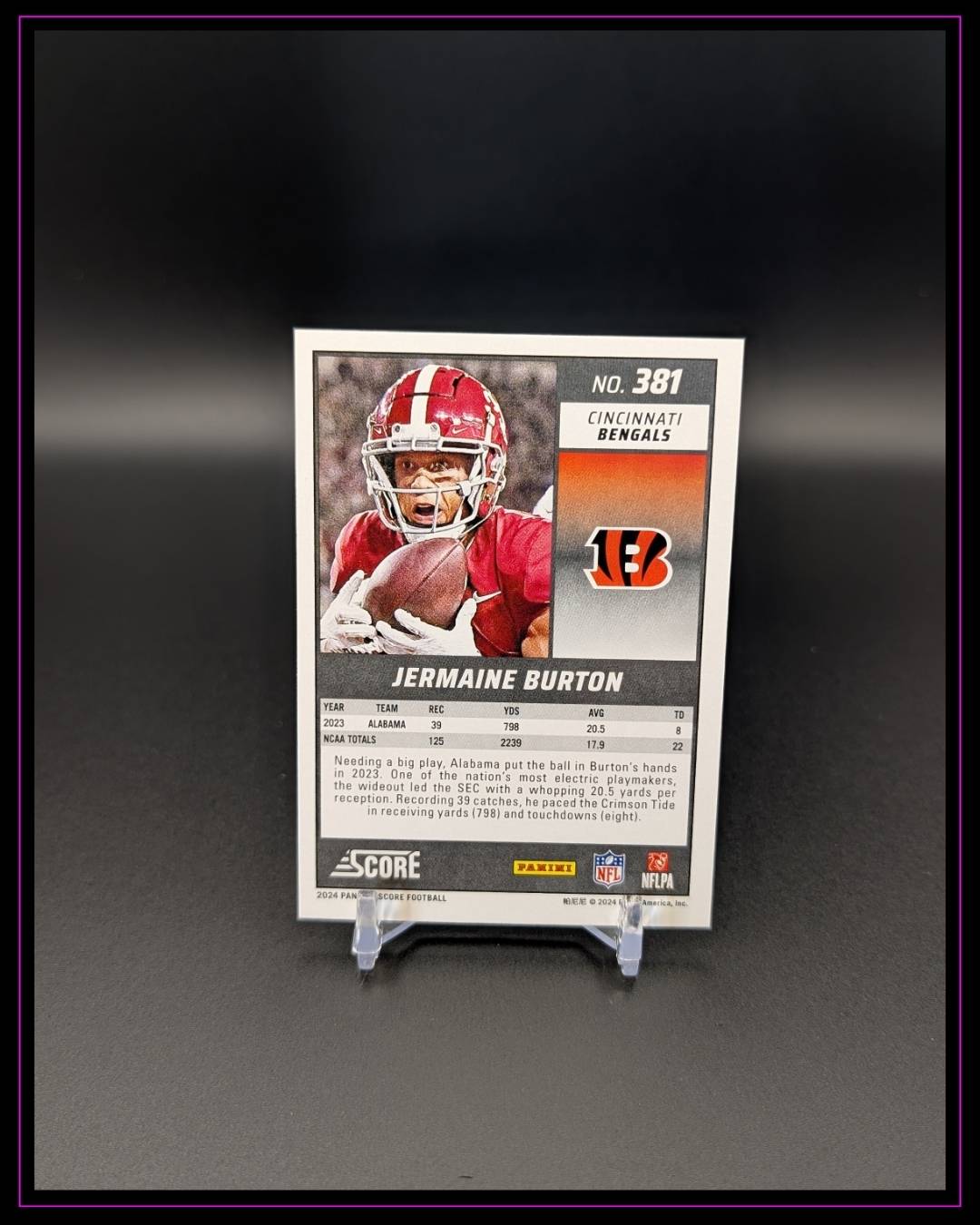2024 Panini Score #381 Jermaine Burton
