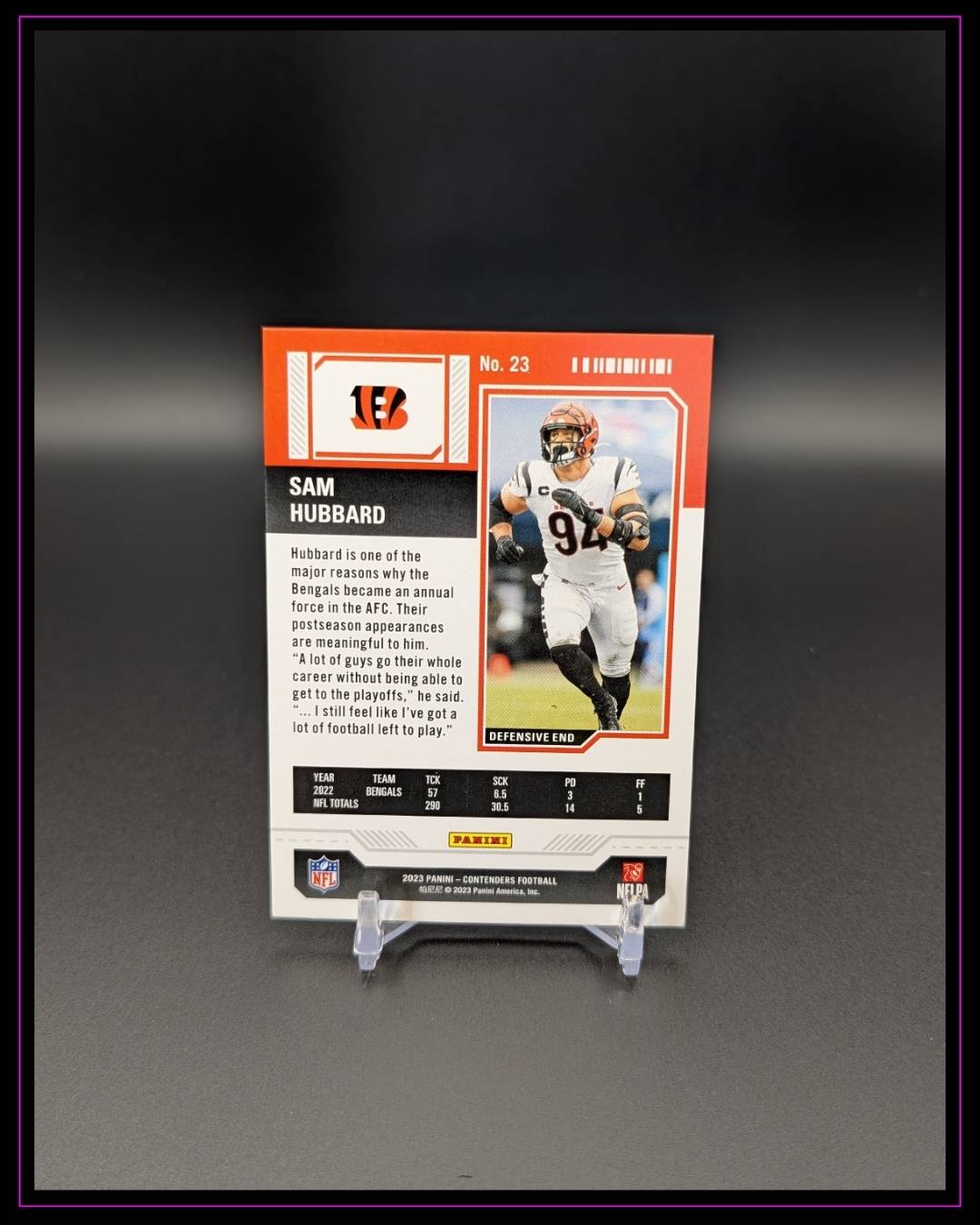 2023 Panini Contenders #23 Sam Hubbard