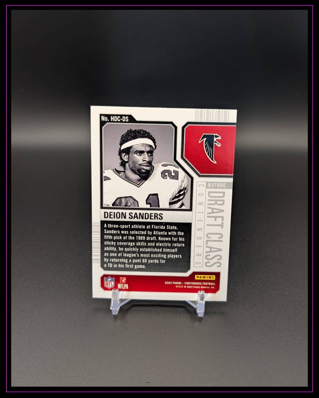 2023 Panini Contenders #HDC-DS Deion Sanders Historic Draft Class Contenders