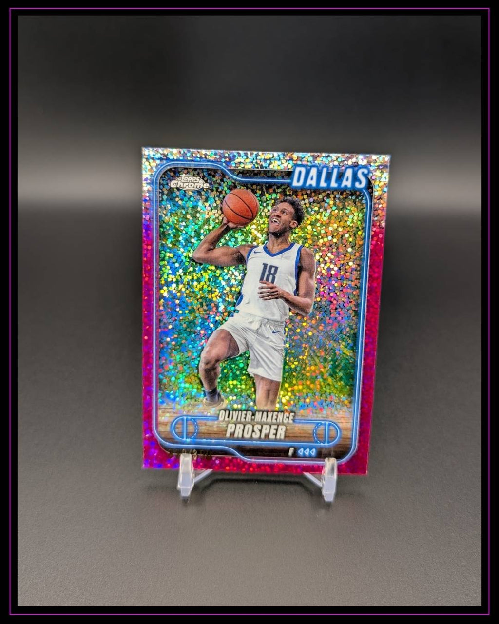 2024-25 Topps Chrome 126 Olivier-Maxence Prosper Magenta Speckle Refractor /350