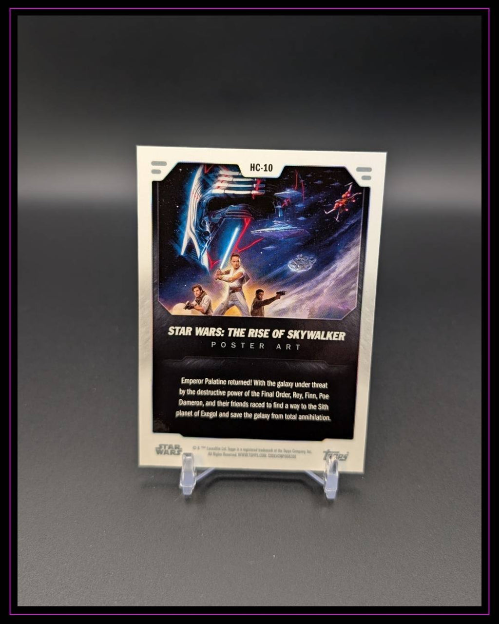 2023 Topps Star Wars Flagship #HC-10 L'Ascension de Skywalker Affiche Holo