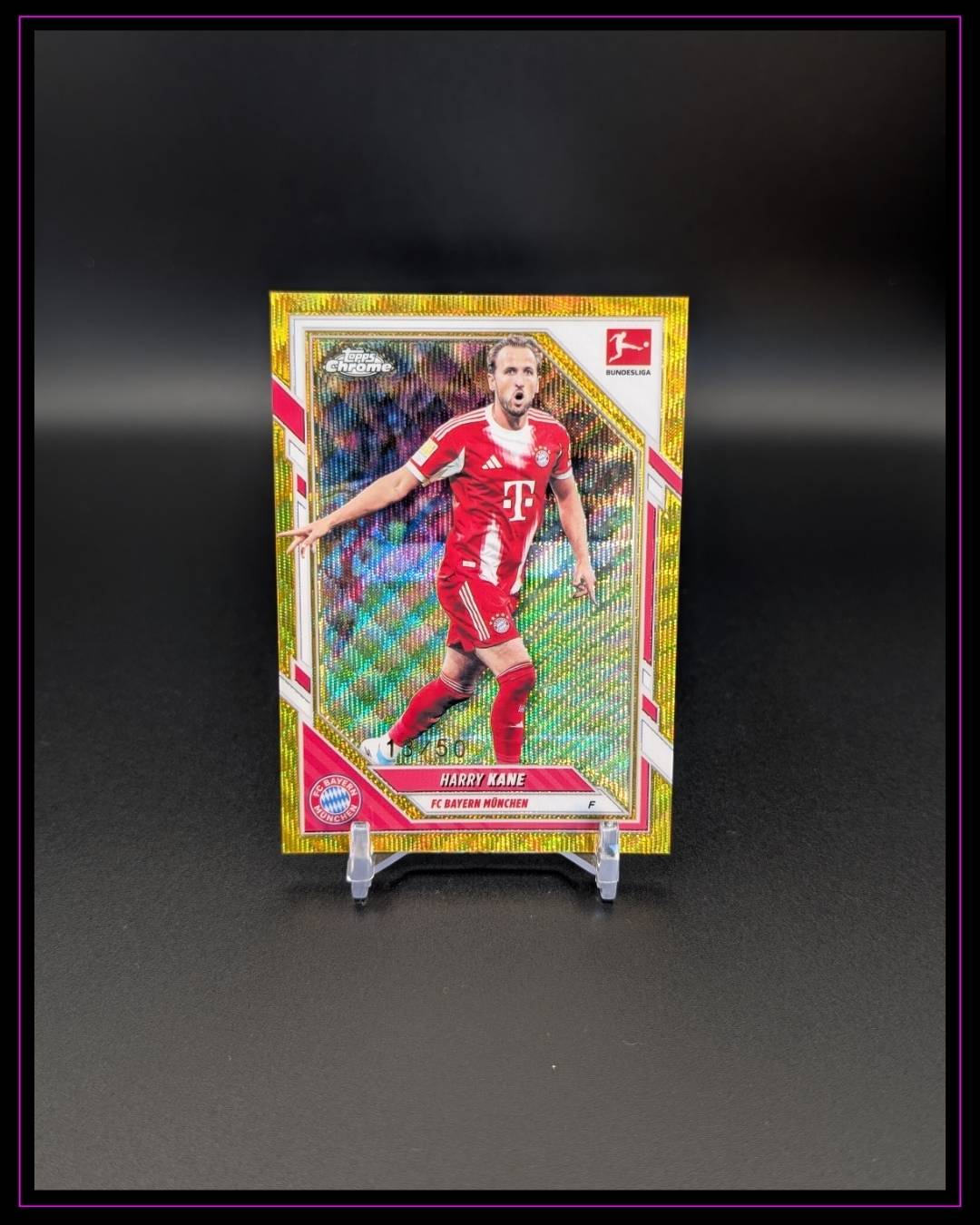 2025-26 Topps Chrome Bundesliga #84 Harry Kane Gold Wave Refractor /50