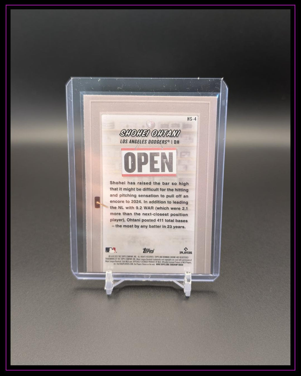 2025 Bowman #HS-4 Shohei Ohtani Hobby Stars