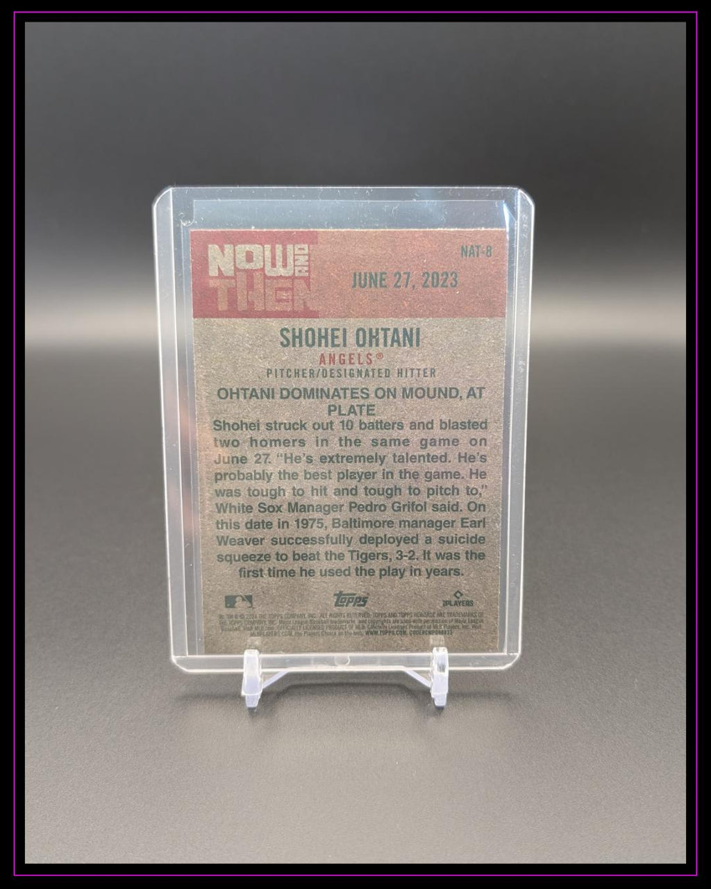 2024 Topps Heritage #NAT-8 Shohei Ohtani Now and Then