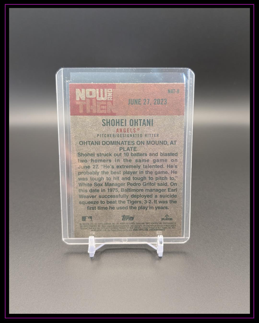 2024 Topps Heritage #NAT-8 Shohei Ohtani Now and Then