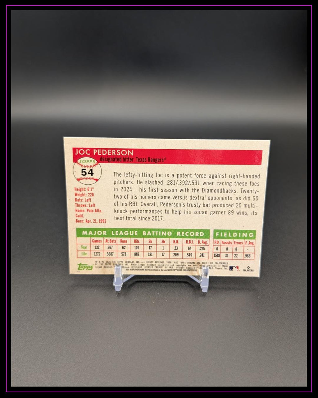 2025 Topps Chrome Platinum #54 Joc Pederson