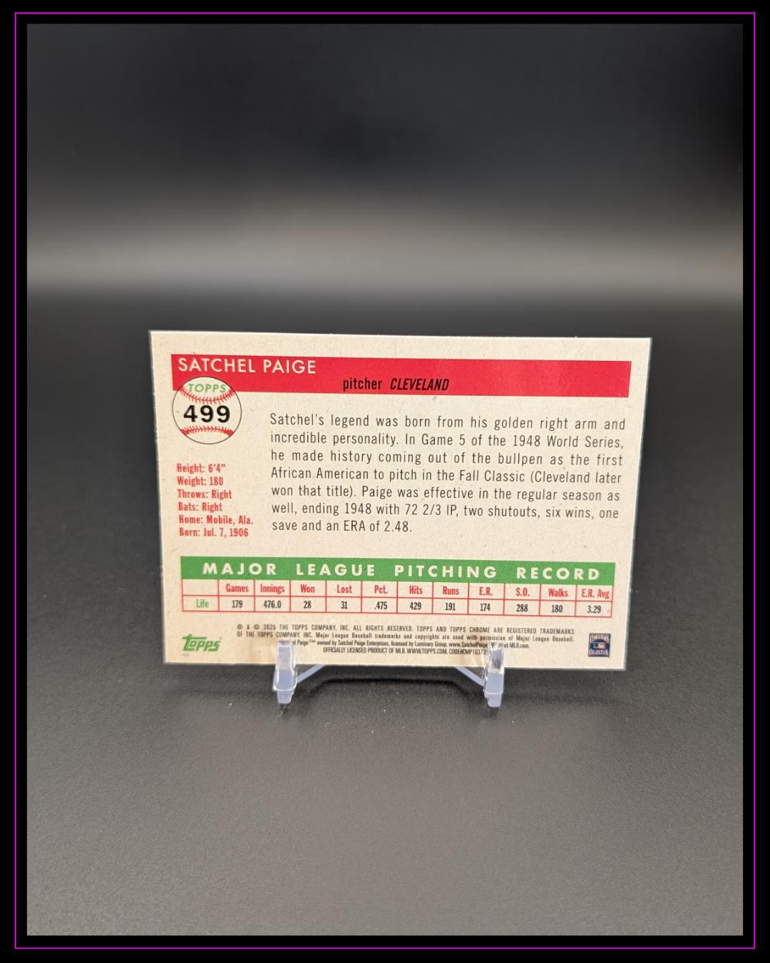 2025 Topps Chrome Platinum #499 Satchel Paige