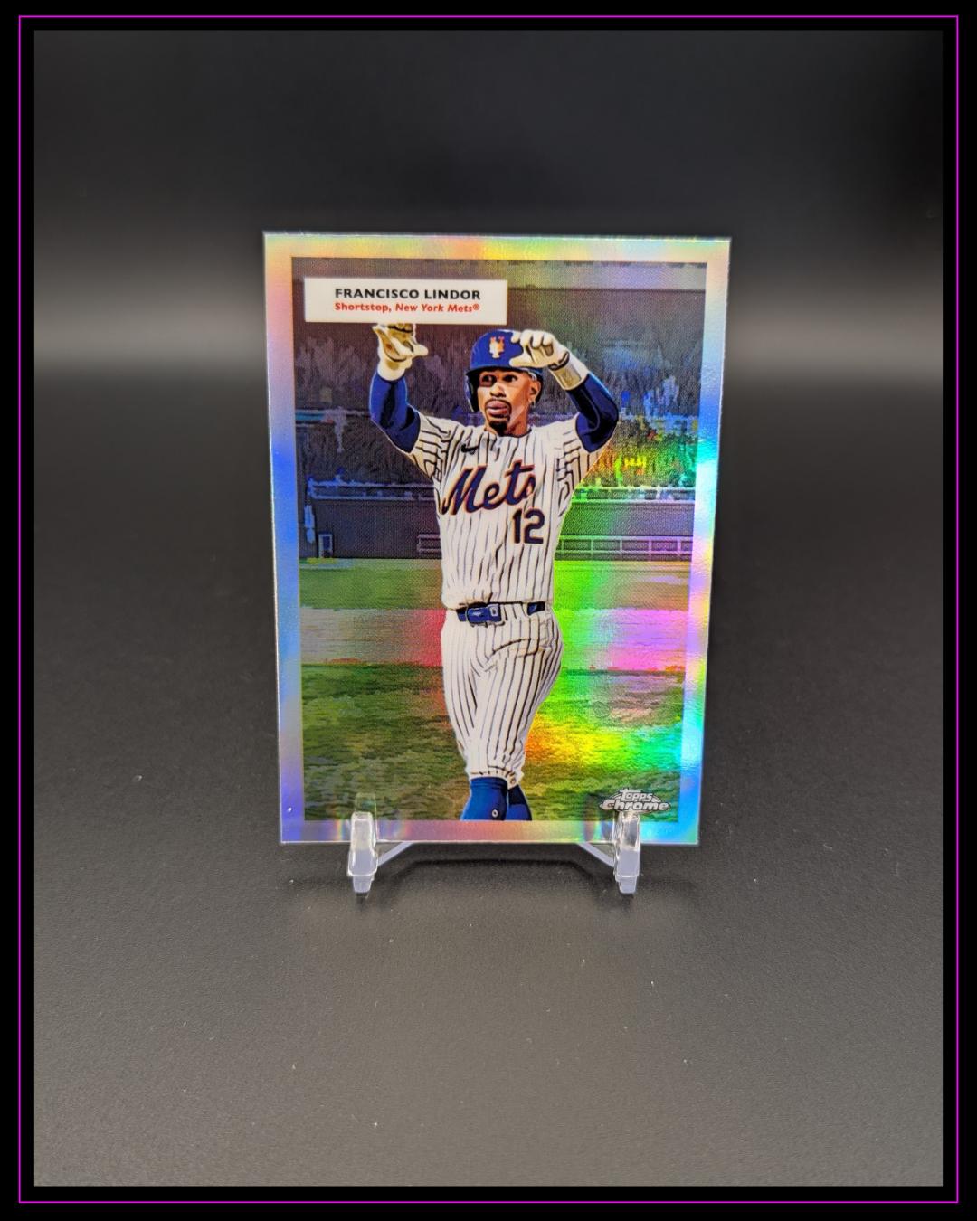 2025 Topps Chrome Platinum #55DH-5 Lindor Piazza 1955 Doubleheaders