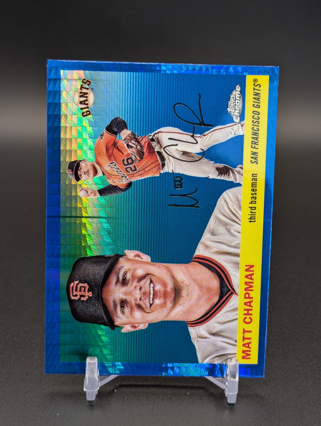 2025 Topps Chrome Platinum #111 Matt Chapman Blue Prism Refractors