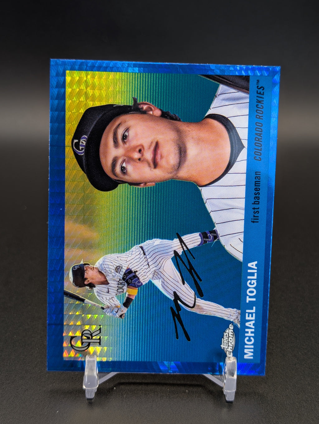 2025 Topps Chrome Platinum #50 Michael Toglia Blue Prism Refractors