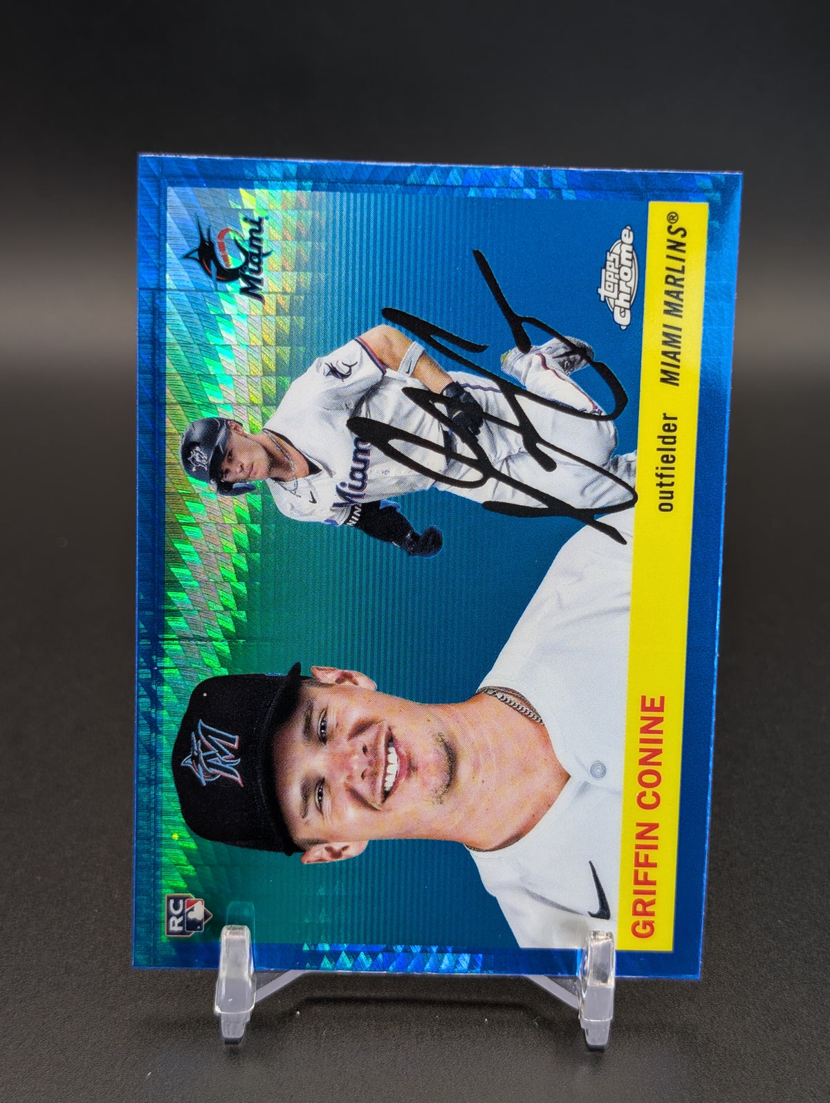 2025 Topps Chrome Platinum #262 Griffin Conine Blue Prism Refractors