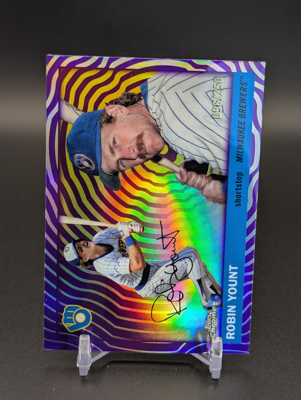 2025 Topps Chrome Platinum #486 Robin Yount Vibrations Refractors #/250
