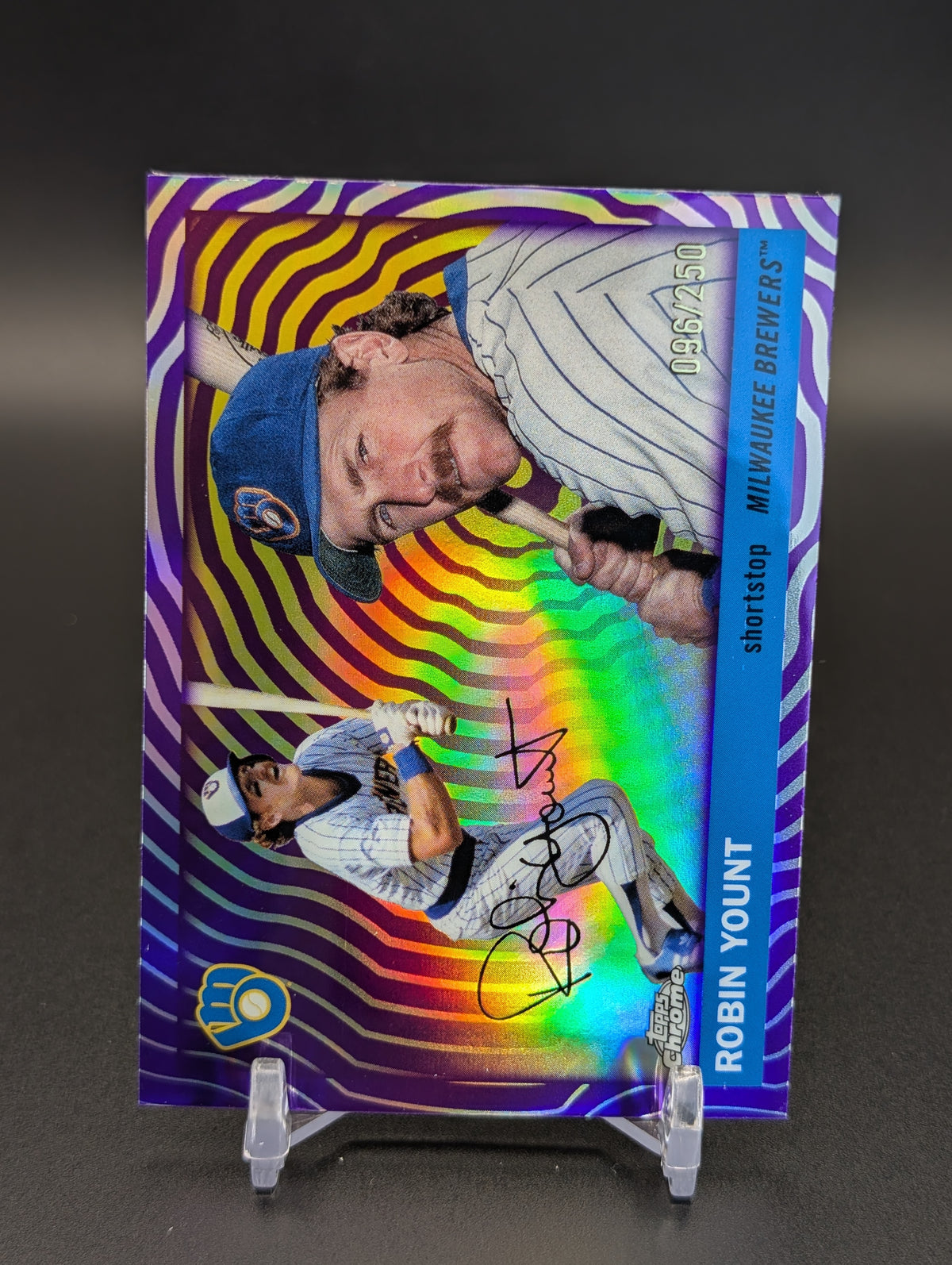 2025 Topps Chrome Platinum #486 Robin Yount Vibrations Refractors #/250