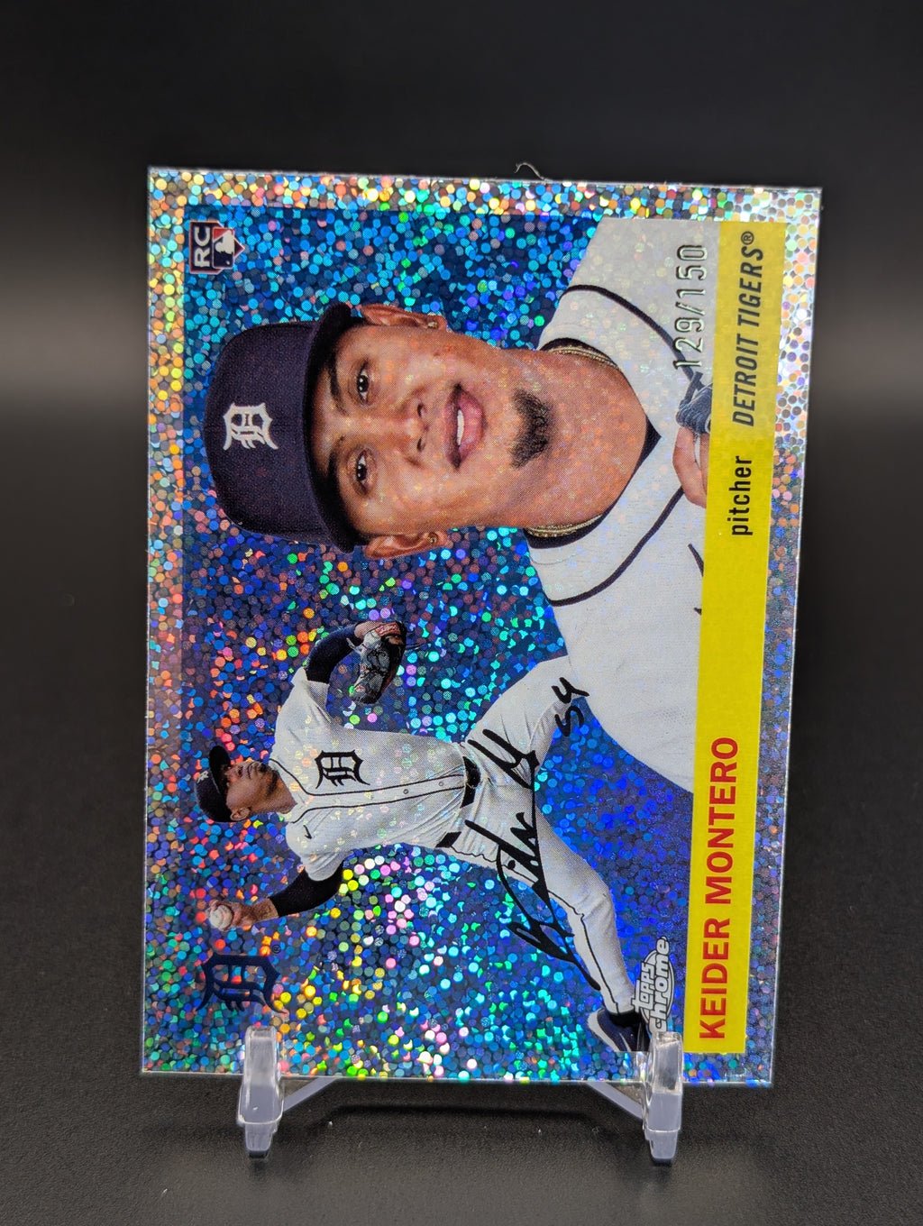 2025 Topps Chrome Platinum #338 Keider Montero Speckle Refractors #/150