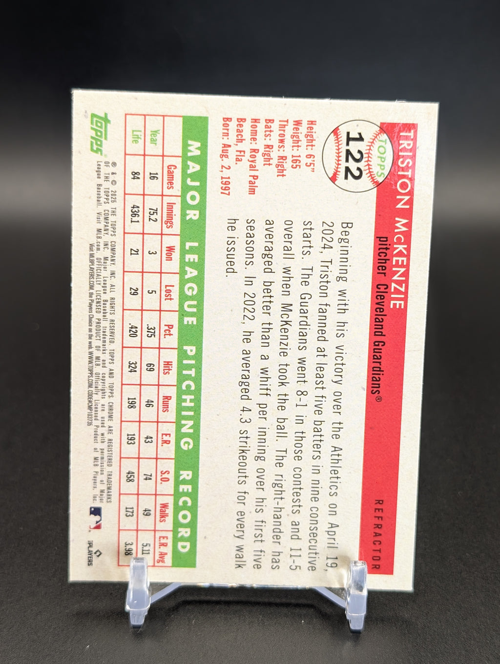 2025 Topps Chrome Platinum #122 Triston McKenzie
