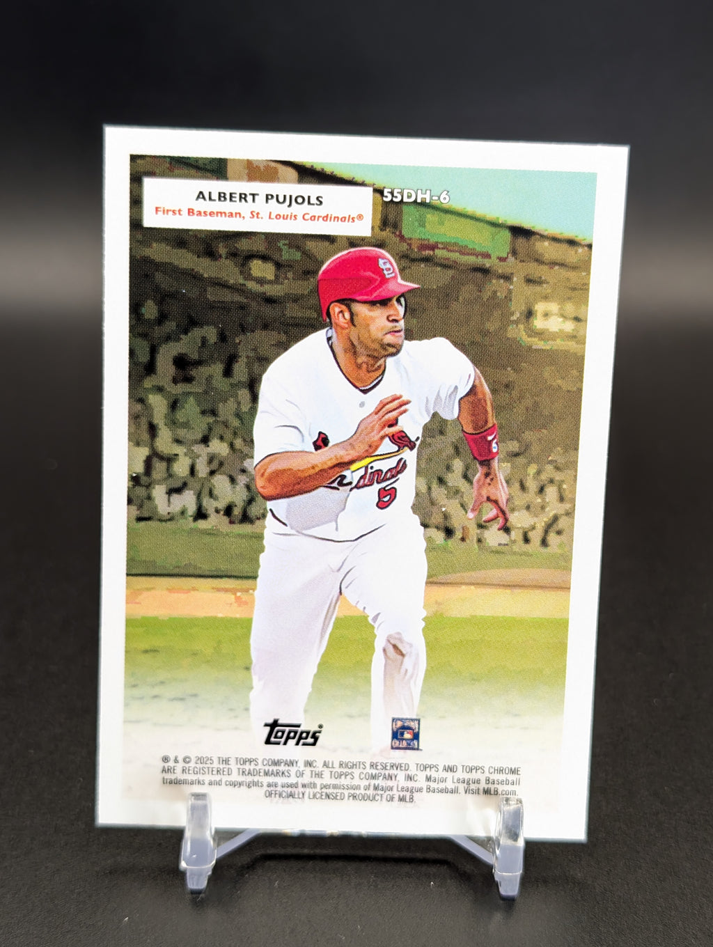 2025 Topps Chrome Platinum #55DH-6 Musial Pujols 1955 Doubleheaders
