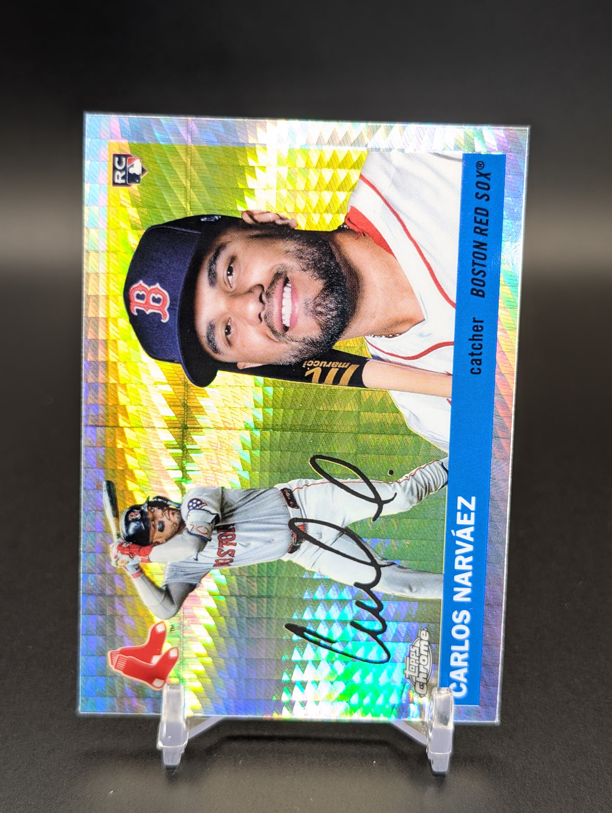 2025 Topps Chrome Platinum #256 Carlos Narváez Prism Refractors