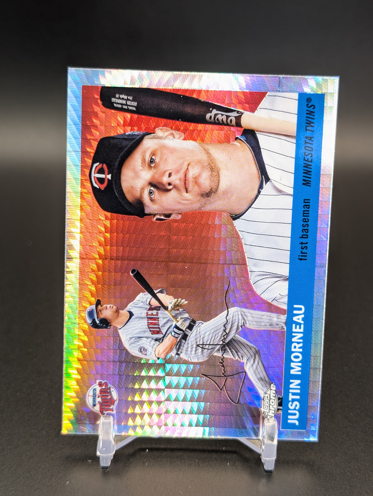 2025 Topps Chrome Platinum #375 Justin Morneau Prism Refractors