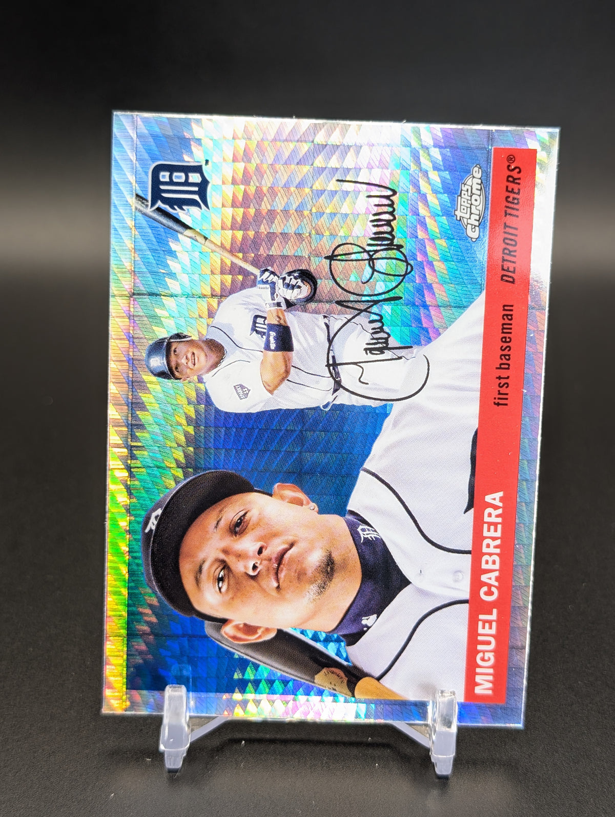 2025 Topps Chrome Platinum #470 Miguel Cabrera Prism Refractors