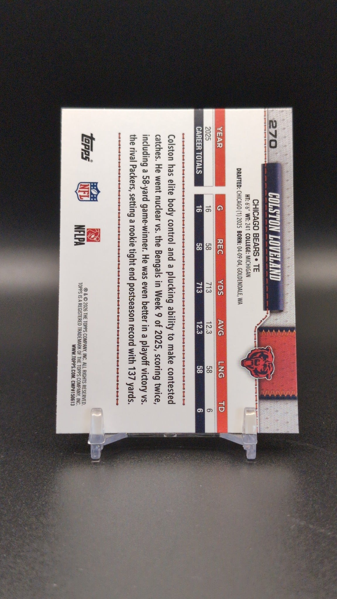 2026 Topps Flagship #270 Colston Loveland