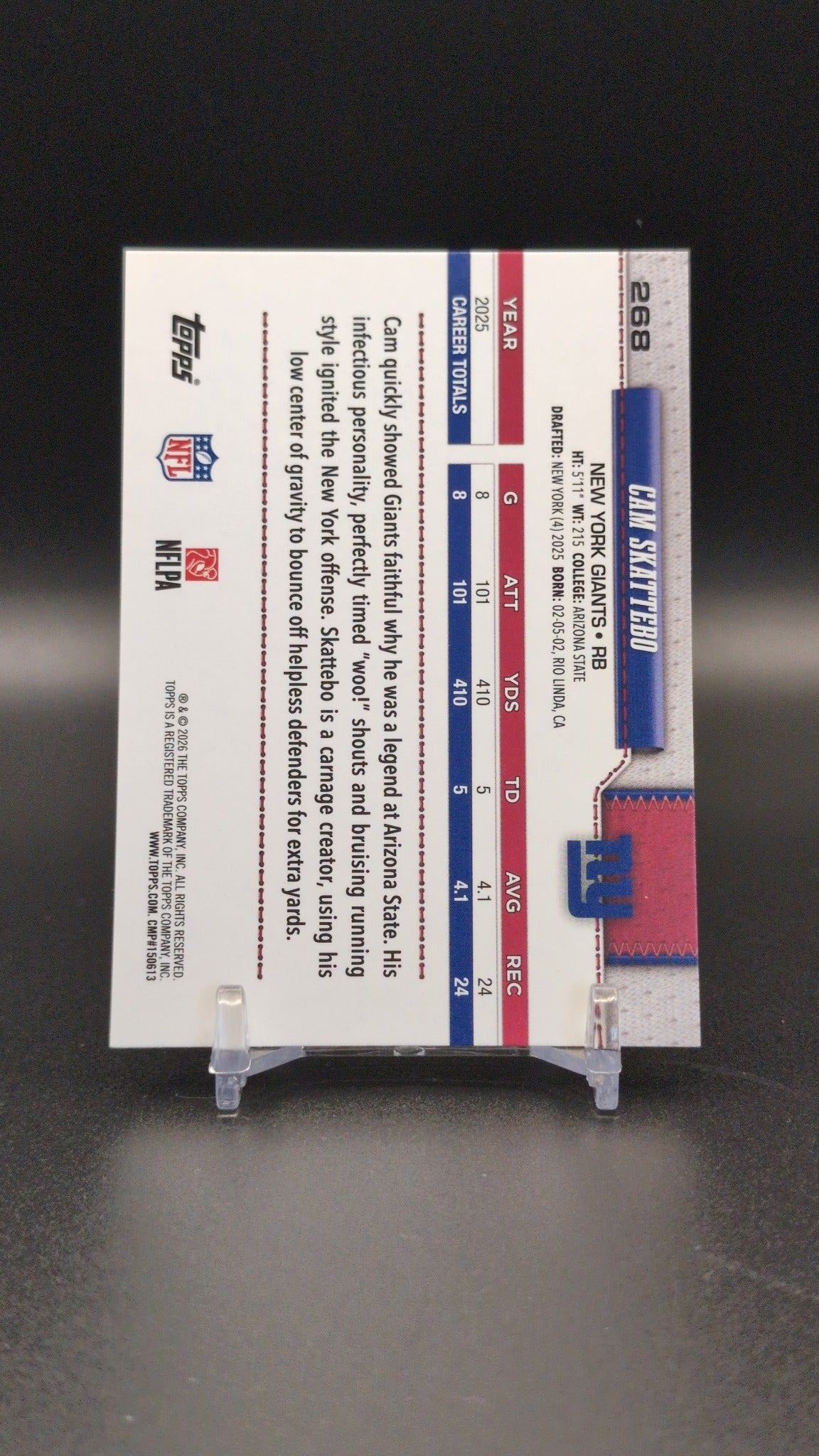 2026 Topps Flagship #268 Cam Skattebo