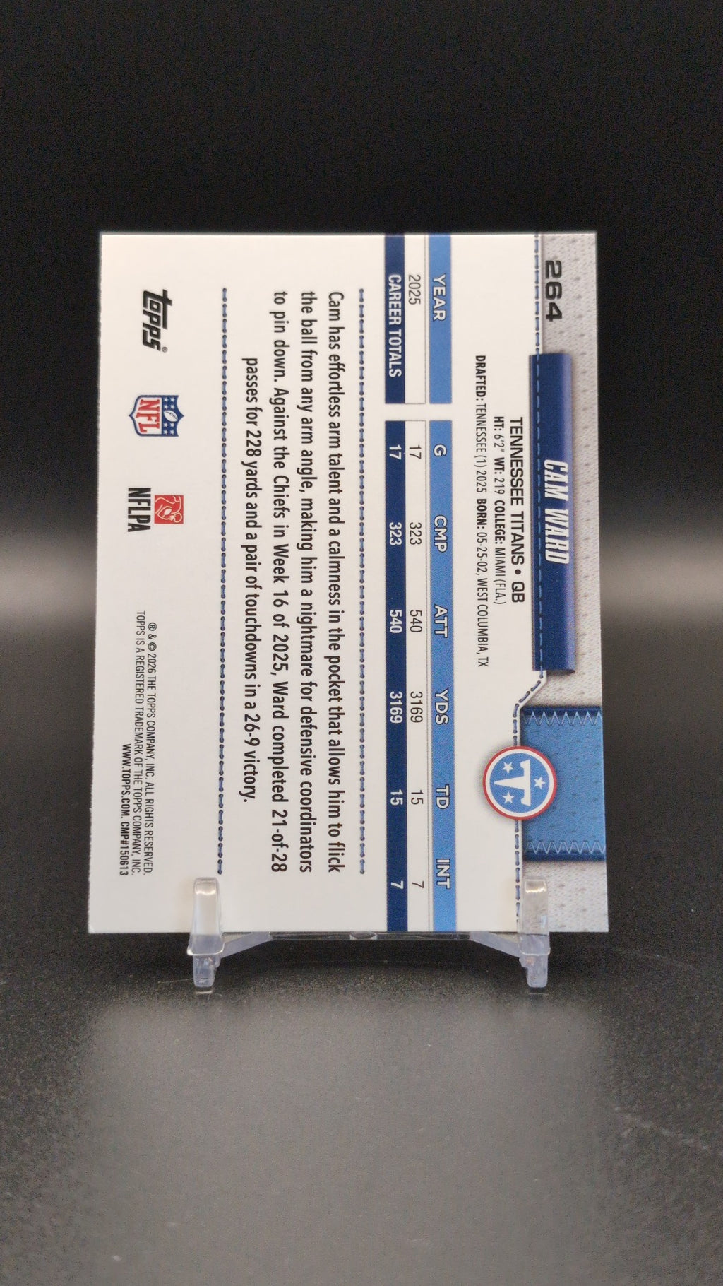 2026 Topps Flagship #264 Cam Ward