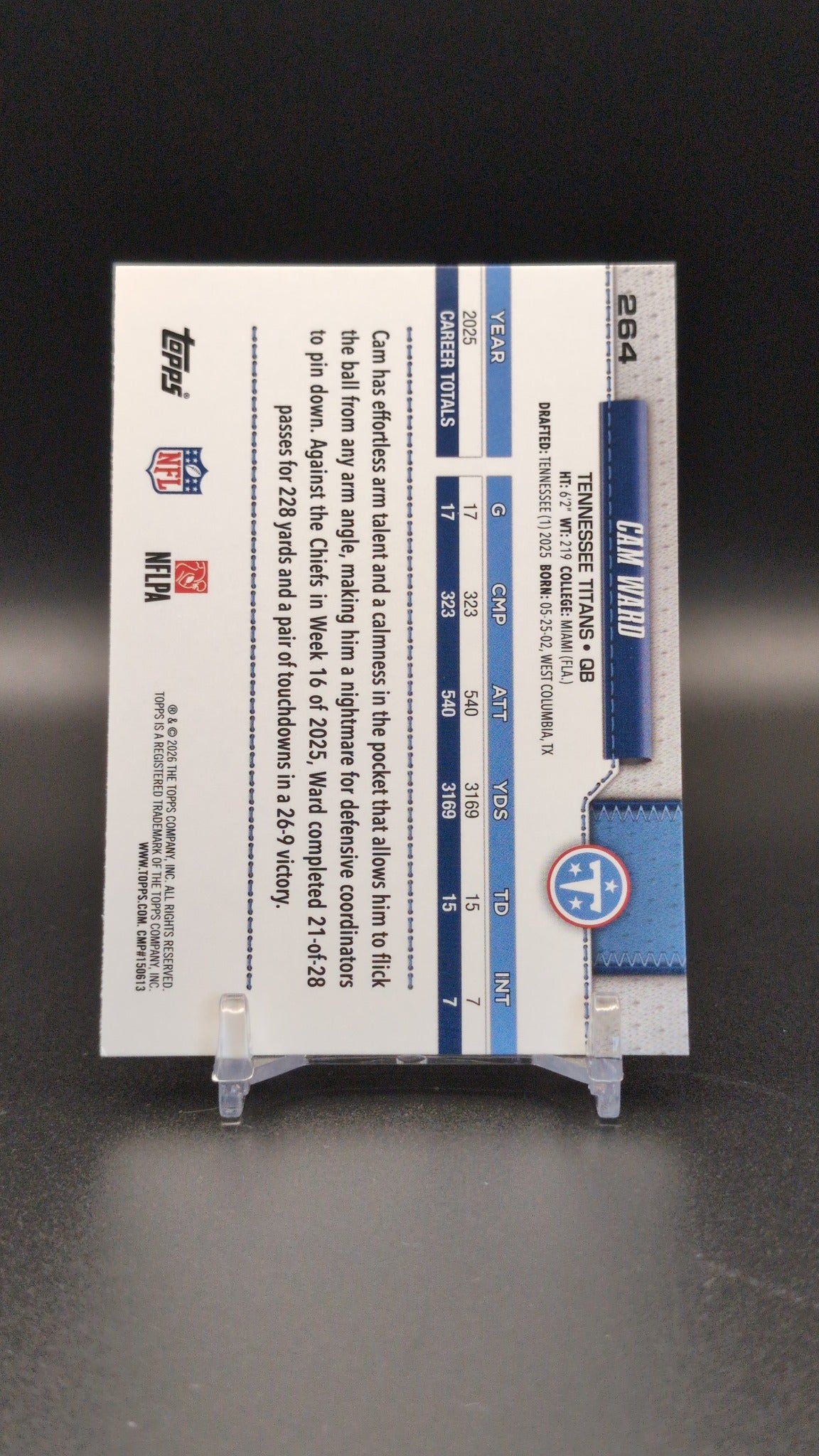 2026 Topps Flagship #264 Cam Ward