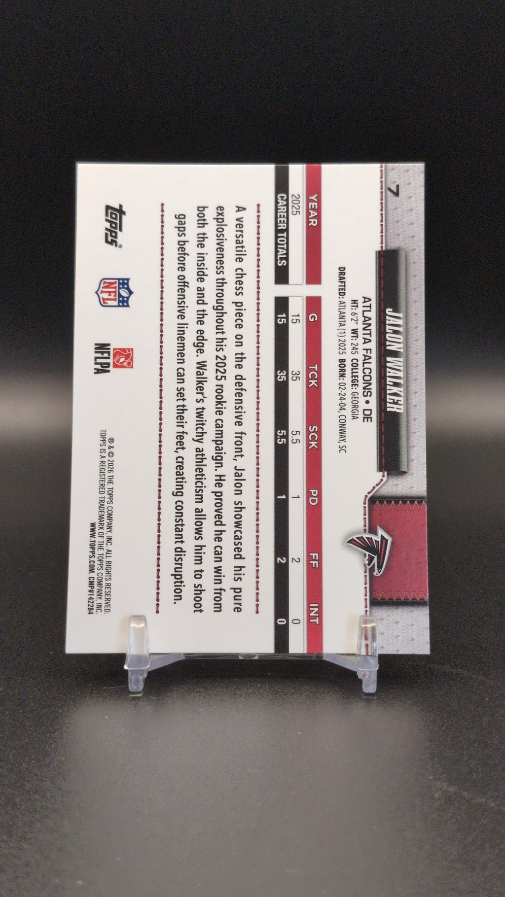 2026 Topps Flagship #7 Jalon Walker