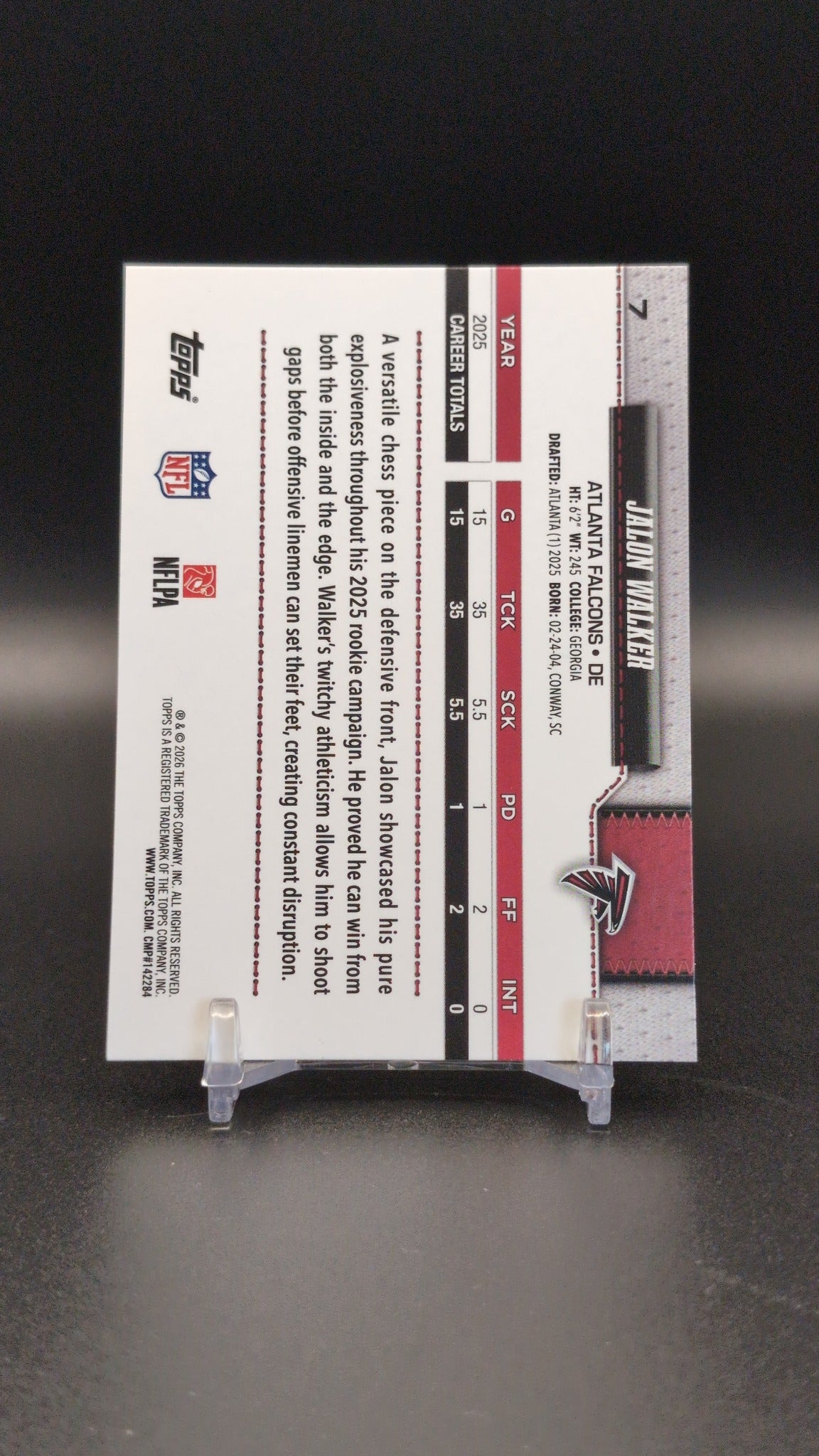 2026 Topps Flagship #7 Jalon Walker