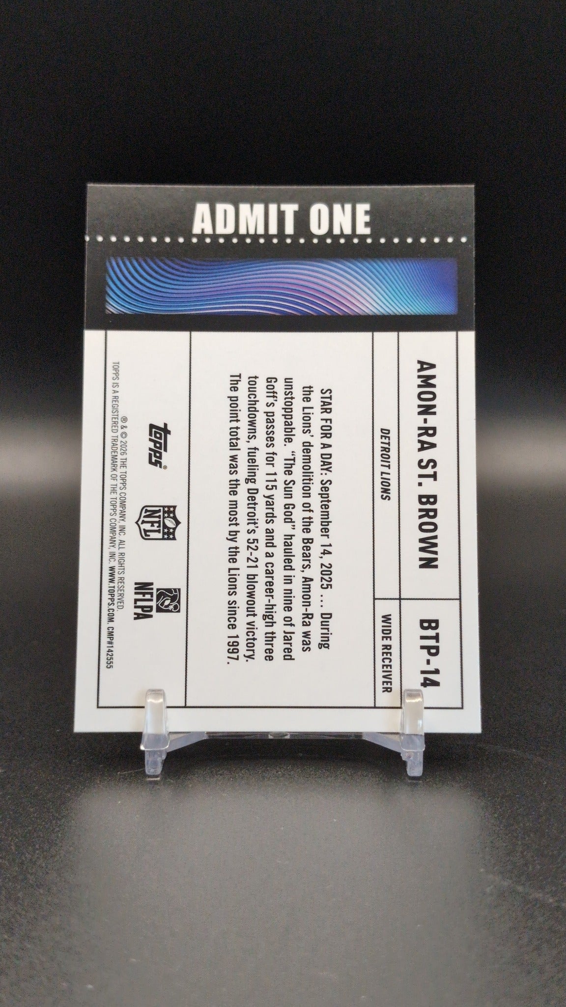 2026 Topps Flagship #BTP-14 Amon-Ra St. Brown Big Ticket Players