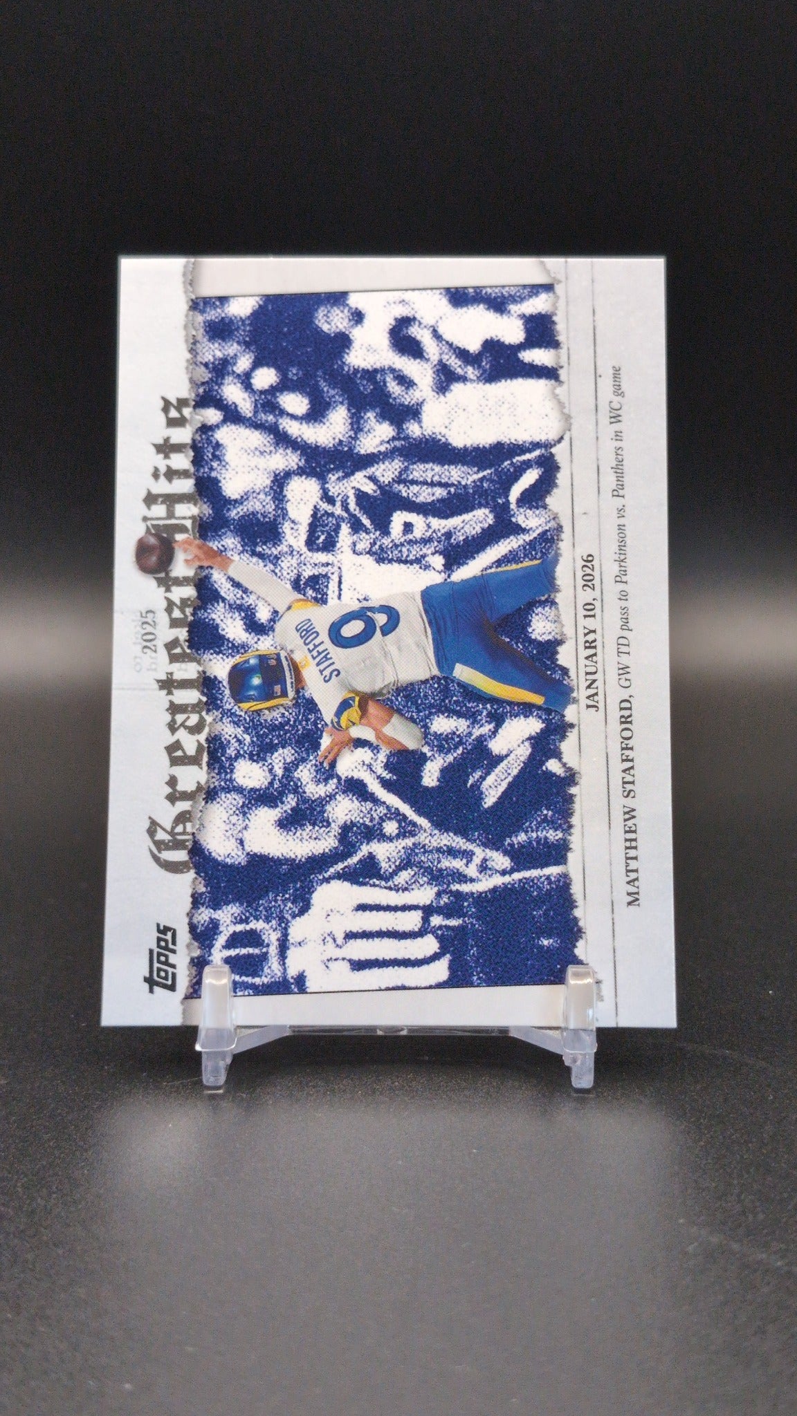 2026 Topps Flagship #25GH-MS Matthew Stafford 2025 Greatest Hits