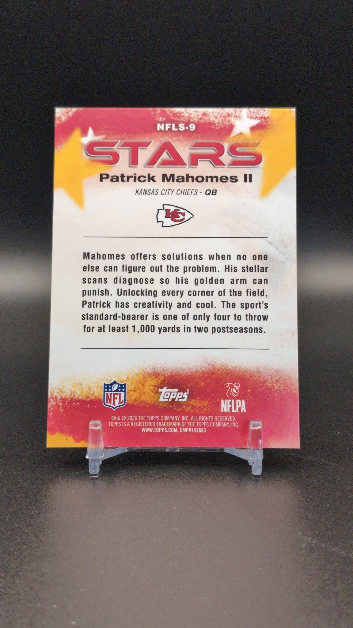 2026 Topps Flagship #NFLS-9 Patrick Mahomes II NFL Stars