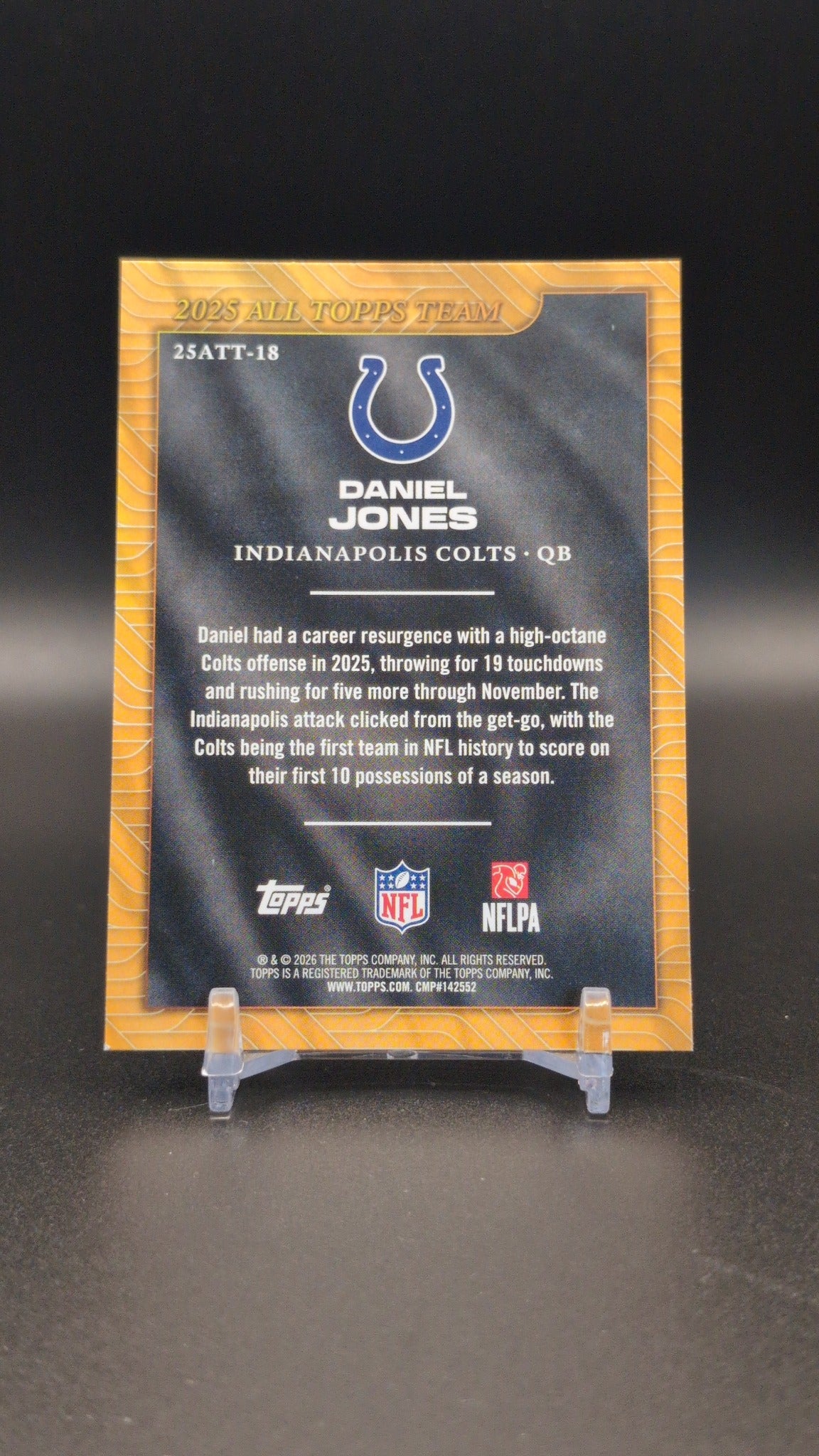 2026 Topps Flagship #25ATT-18 Daniel Jones 2025 All Topps Team