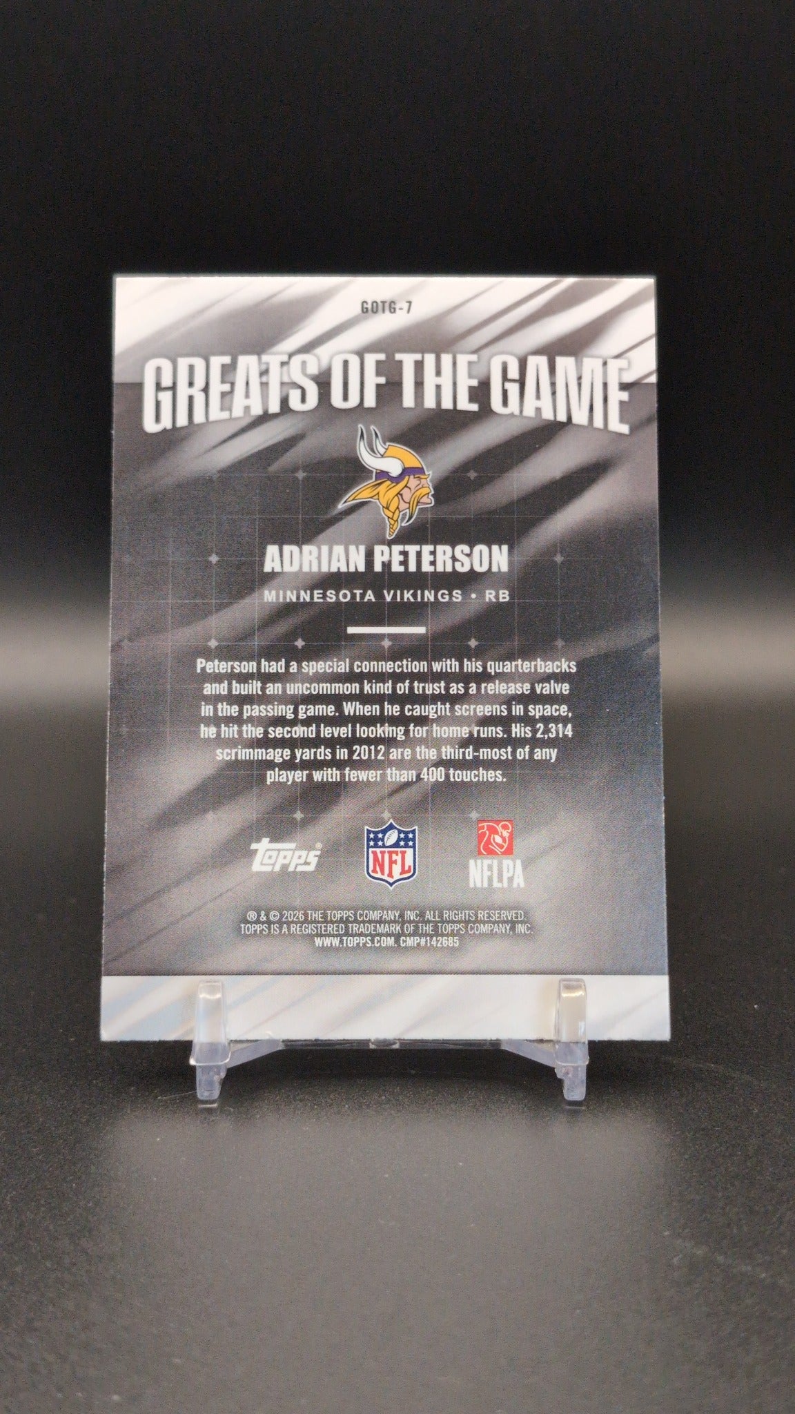 2026 Topps Flagship #GOTG-7 Adrian Peterson Greats Of The Game