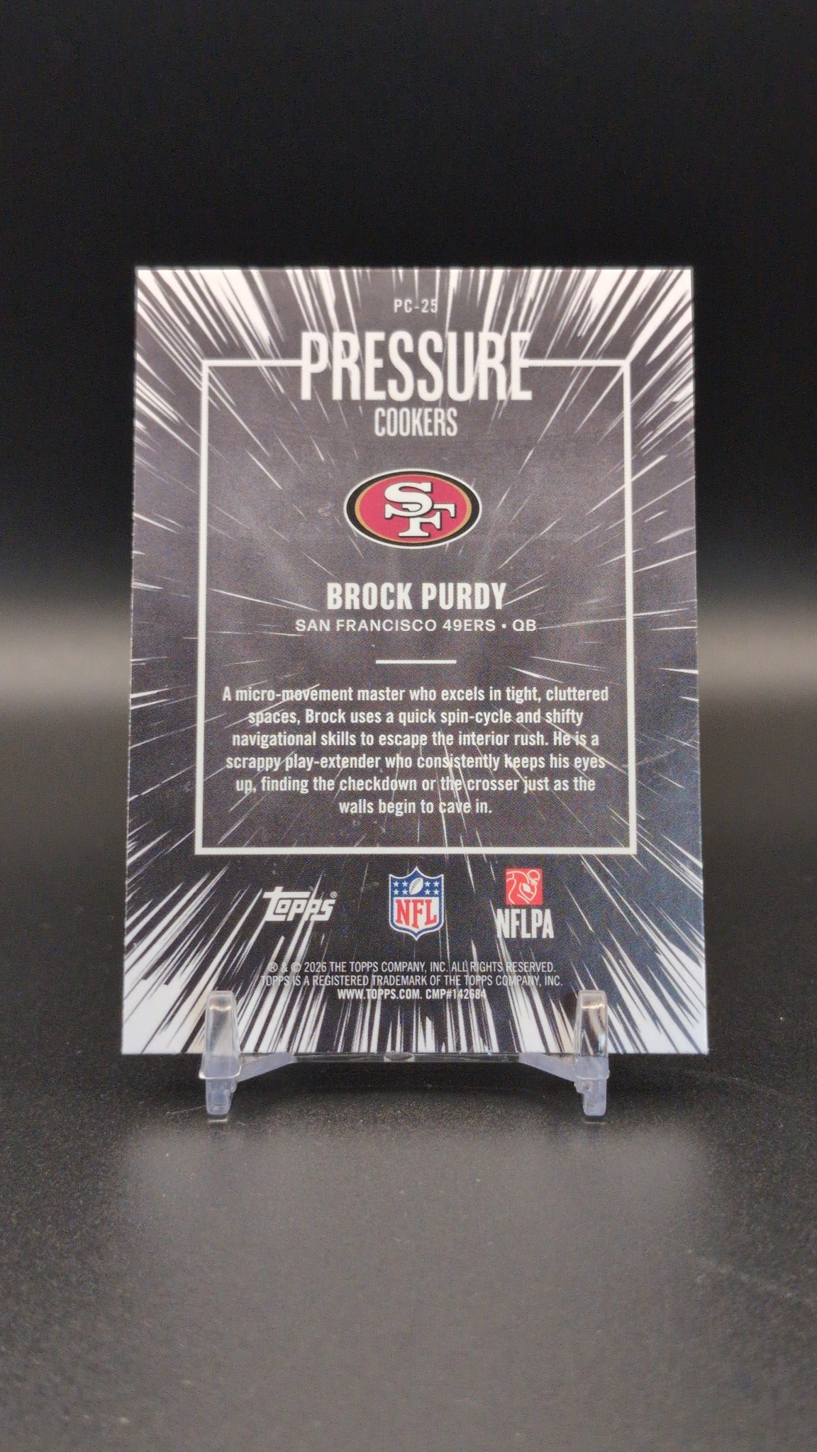 2026 Topps Flagship #PC-25 Brock Purdy Pressure Cookers