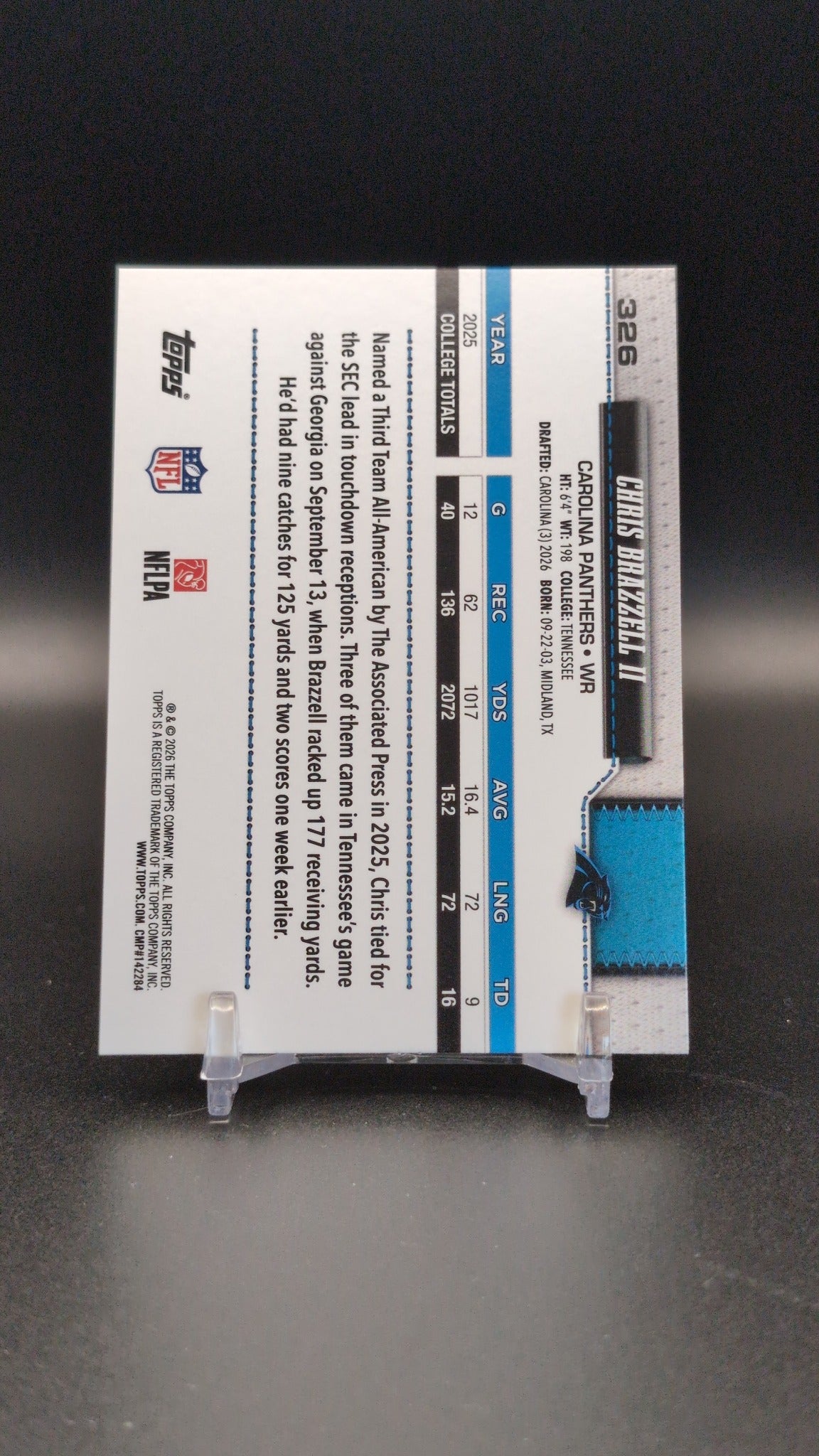 2026 Topps Flagship #326 Chris Brazzell II Diamante Foil